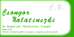 csongor malatinszki business card